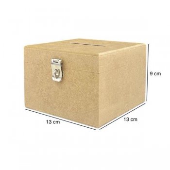 COFRE C/FECHO CADEADO 13X13X9