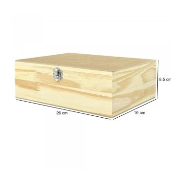 CX PINUS MINI VINHO DUPLA 26X19X8,5